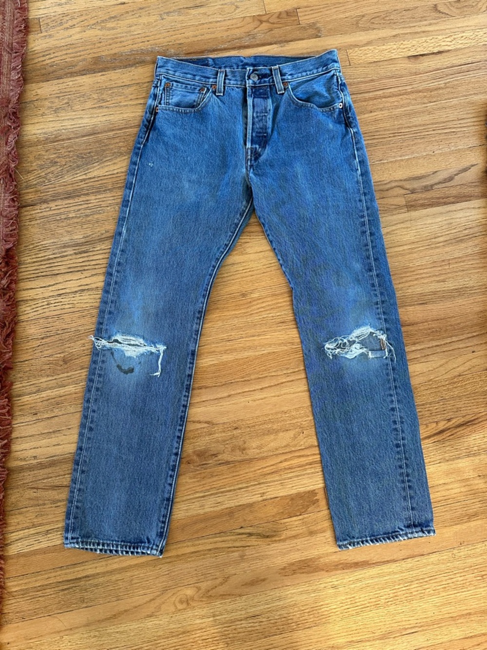 Levi’s 501s Distressed Denim
